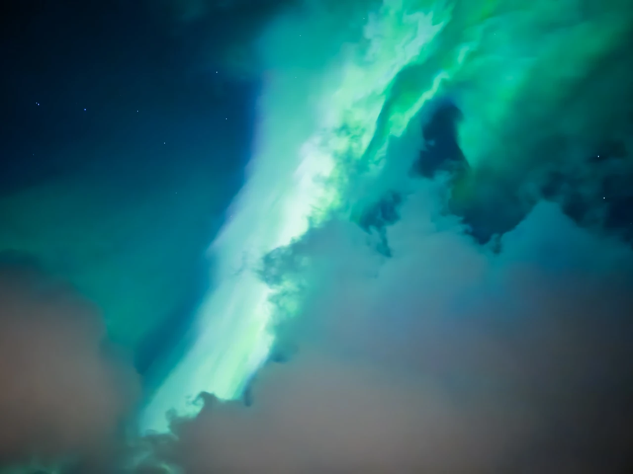 Breaking through the clouds, Norway